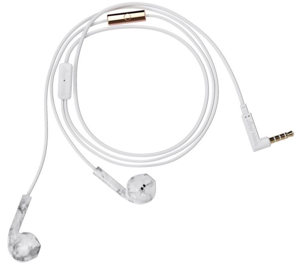 HAPPY PLUGS Earbud Plus Earphones - White & Grey, White