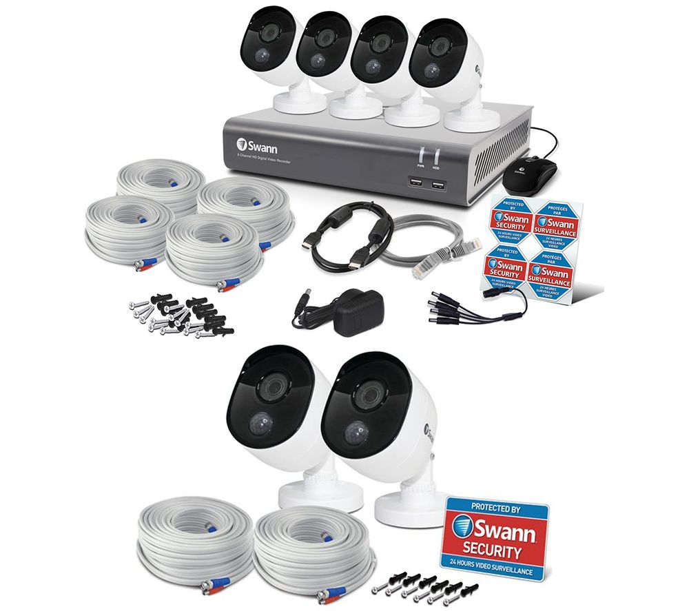 SWANN SWDVK-845804V-UK Smart Security System & Bullet IR Add-on Camera Twin Pack Bundle