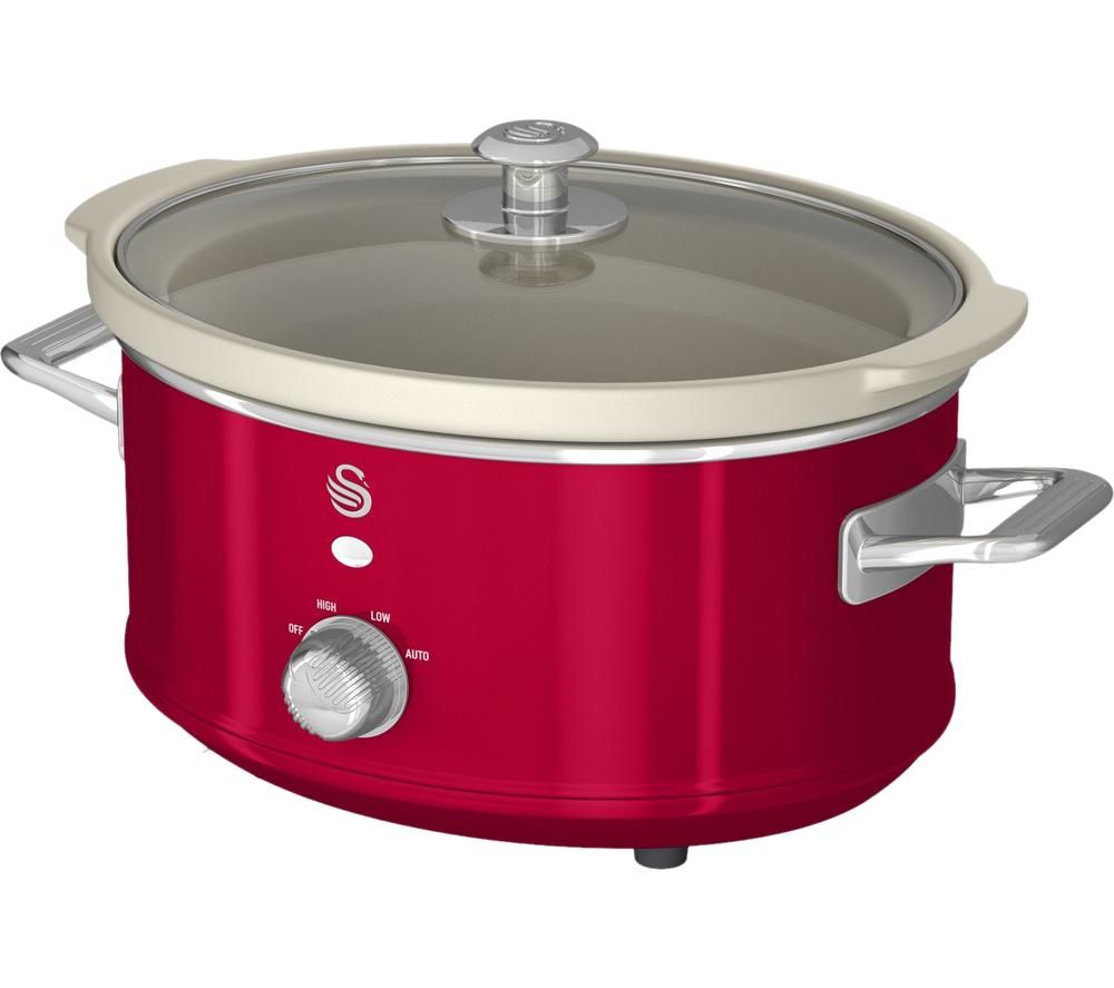 SWAN Retro SF17021 Slow Cooker - Red, Red
