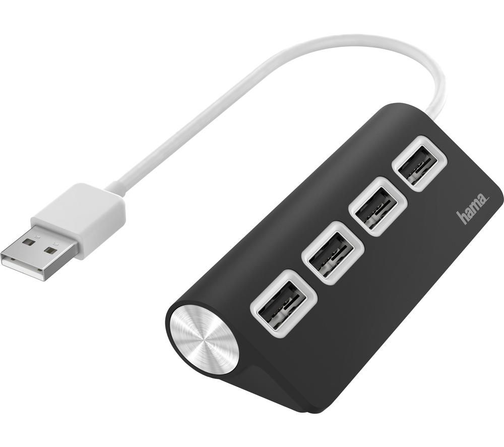 HAMA 4-port USB 2.0 Hub - Black