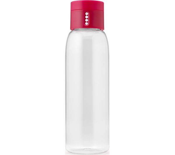 JOSEPH JOSEPH Dot Hydration Tracking 600 ml Water Bottle - Pink, Pink
