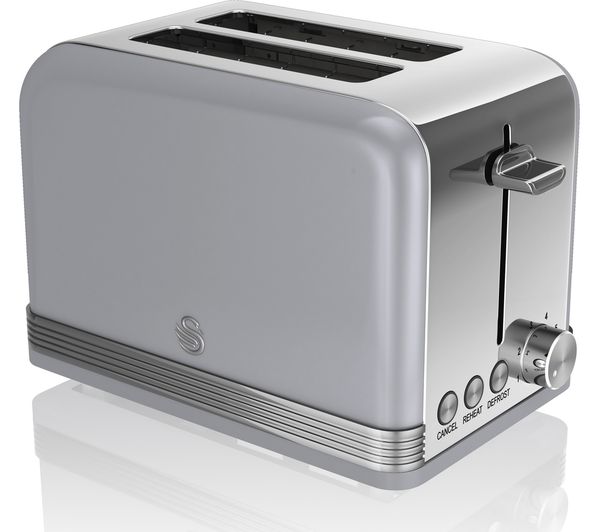 SWAN ST19010GRN 2-Slice Toaster - Grey, Grey