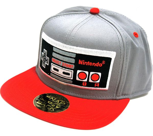 NINTENDO NES Controller Snapback Cap - Grey & Red, Grey