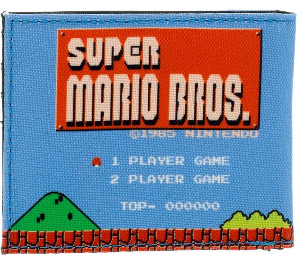 NINTENDO 1985 Super Mario Bros Retro Bifold Wallet - Blue, Blue