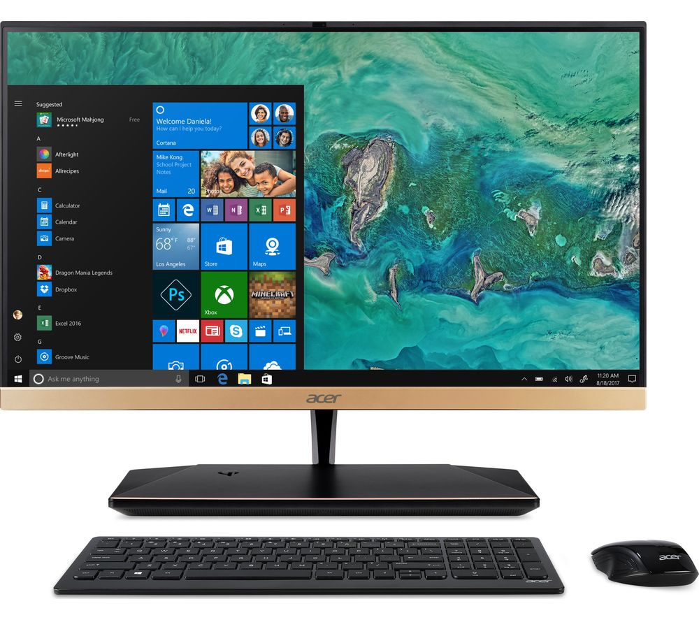 ACER S24-880 23.8" Intel®? Core™? i5+ All-in-One PC - 1 TB HDD, Black & Gold, Black