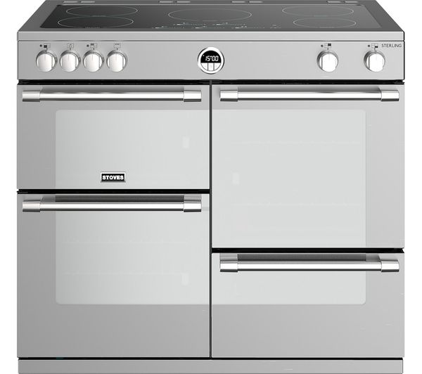 STOVES Sterling S1000Ei SS 100 cm Electric Induction Range Cooker - Stainless Steel, Stainless Steel