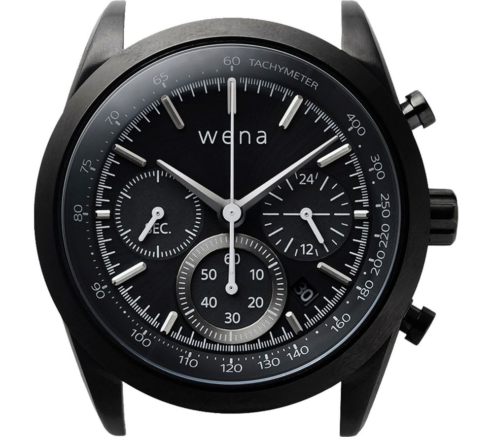 SONY Wena Chronograph Solar WNW-HCS01B Watch Head - Black, 40 mm, Black