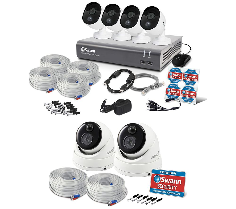SWANN SWDVK-844804V-UK Smart Security System & Dome Camera Twin Pack Bundle