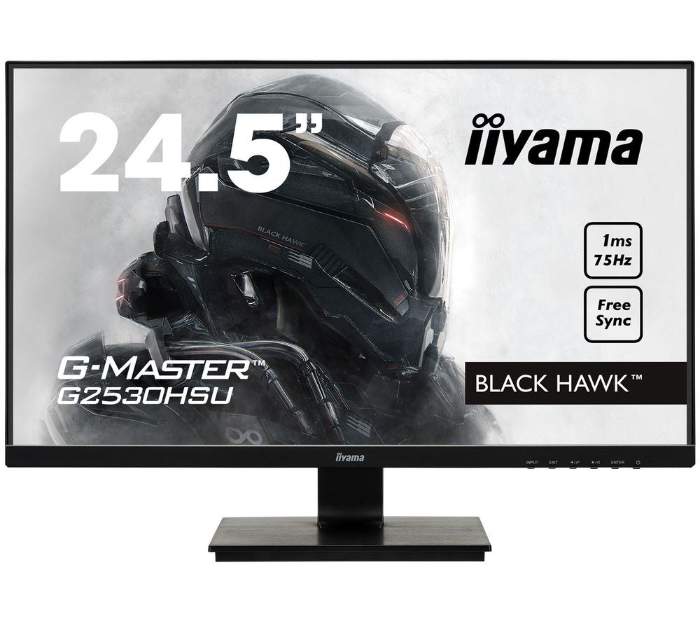 IIYAMA G-MASTER Black Hawk G2530 Full HD 24.5" TN LCD Gaming Monitor - Black, Black