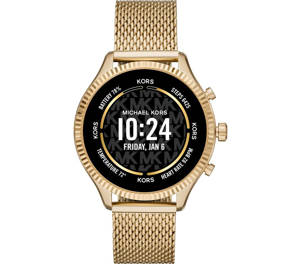 MICHAEL KORS Lexington Gen 5 MKT5113 Smartwatch - Gold, Mesh Strap, 44 mm, Gold