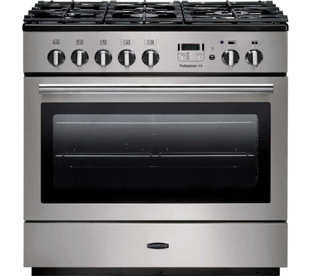 RANGEMASTER Professional FX 90 Dual Fuel Range Cooker - Stainless Steel & Chrome, Stainless Steel