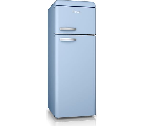 SWAN SR11010BLN Fridge Freezer - Blue, Blue