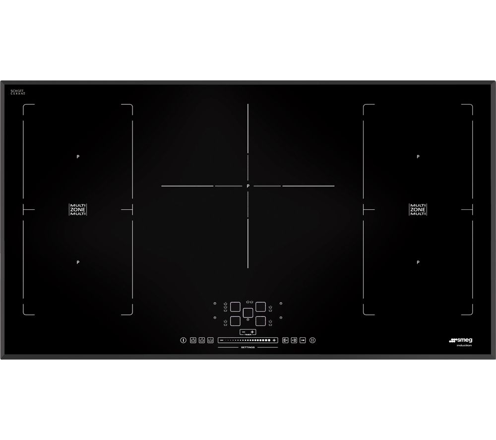 SMEG SIM592B Electric Induction Hob - Black, Black