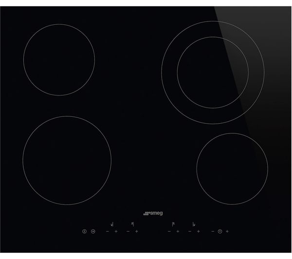 SMEG SE364ETD Electric Ceramic Hob - Black, Black