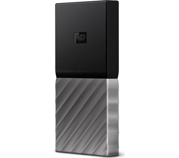 WD My Passport External SSD - 512 GB, Black & Silver, Black