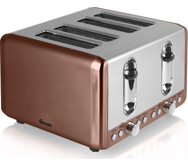 SWAN ST14050COPN 4-Slice Toaster - Copper