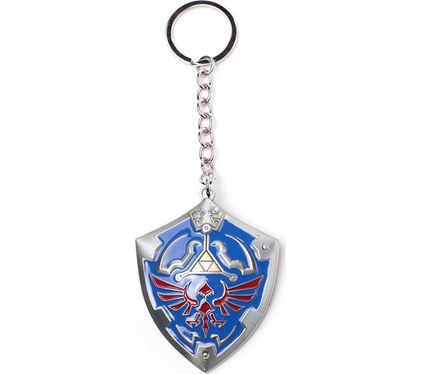 NINTENDO Zelda Hylian Shield 3D Metal Keychain - Blue, Blue