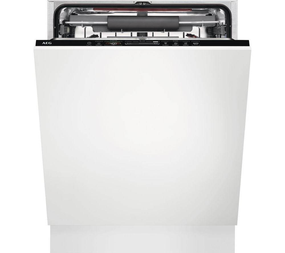 AEG AirDry Technology FSB42607Z Full-size Fully Integrated Dishwasher, Red