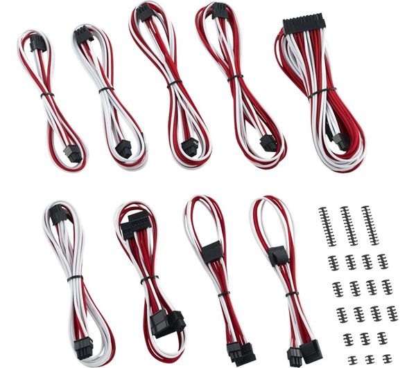 CABLEMOD Classic ModMesh C-Series Corsair AXi HXi RM Cable Kit - Red & White