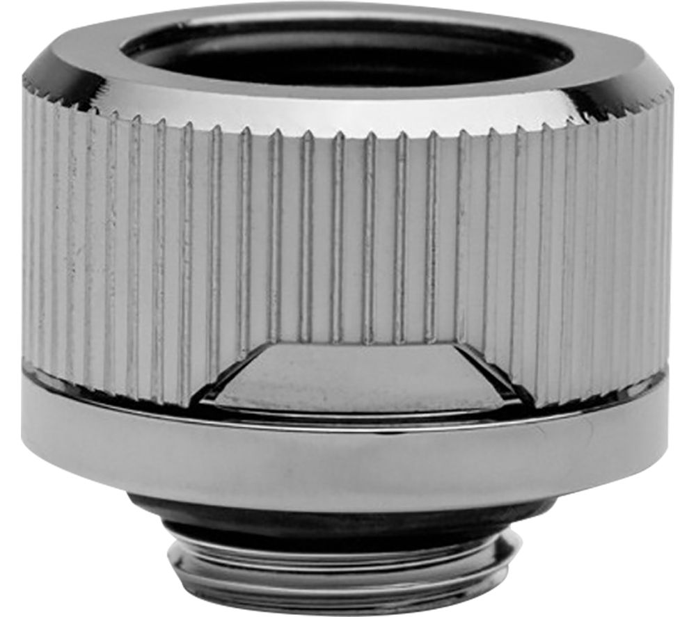 EK COOLING EK-Torque HTC 16 mm Compression Fitting - G1/4", Black Nickel, Silver/Grey