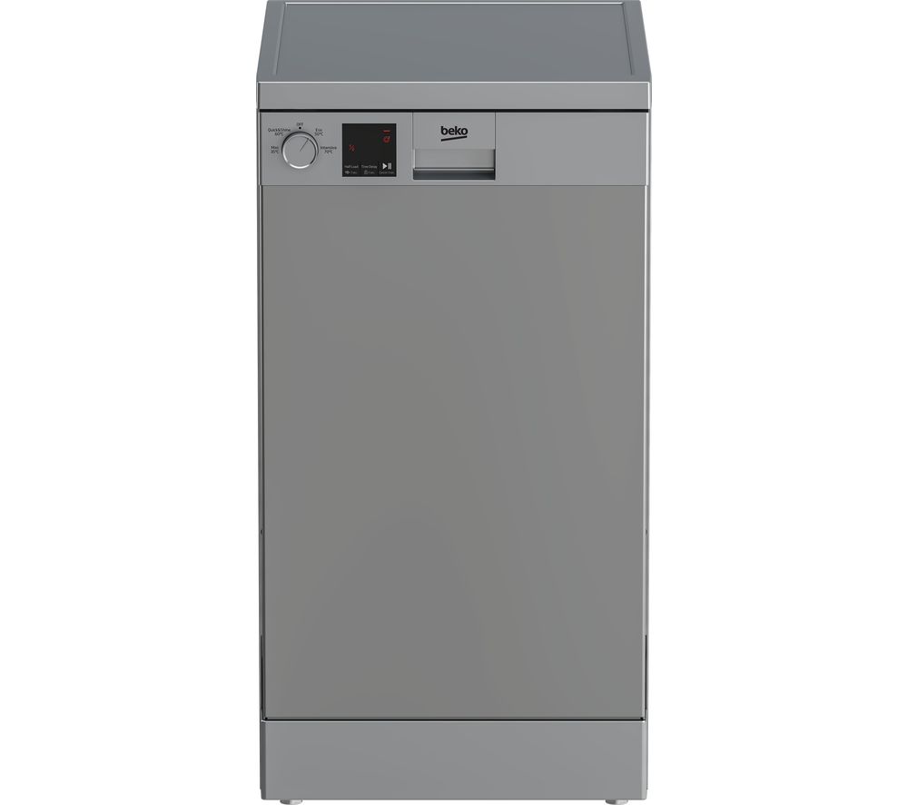 BEKO DVS04020S Slimline Dishwasher - Silver, Silver