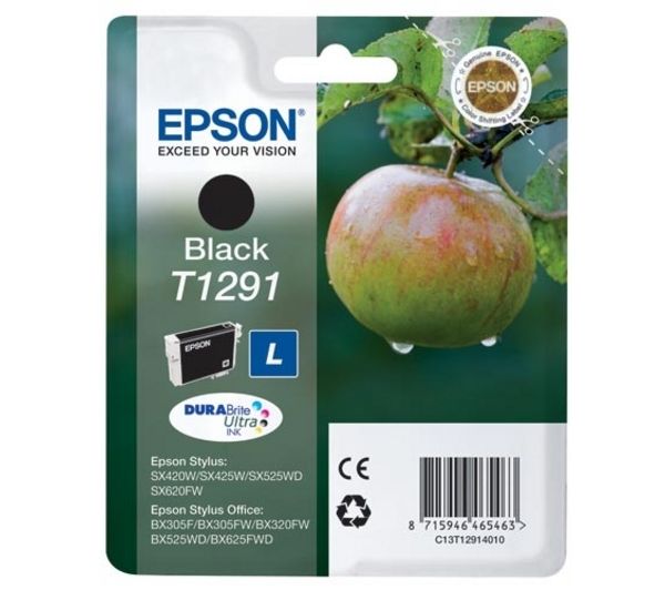 EPSON Apple T1291 Black Ink Cartridge, Black