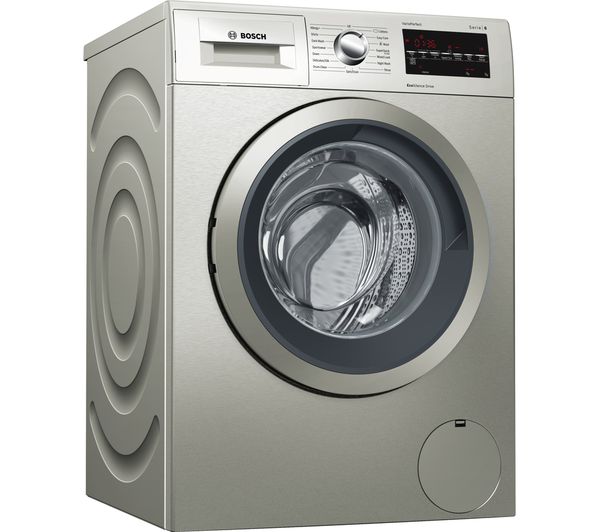 BOSCH Serie 6 WAT2840SGB 9 kg 1400 Spin Washing Machine - Inox
