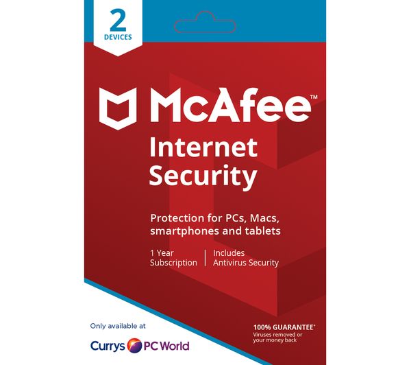 MCAFEE Internet Security - 1 year for 2 devices