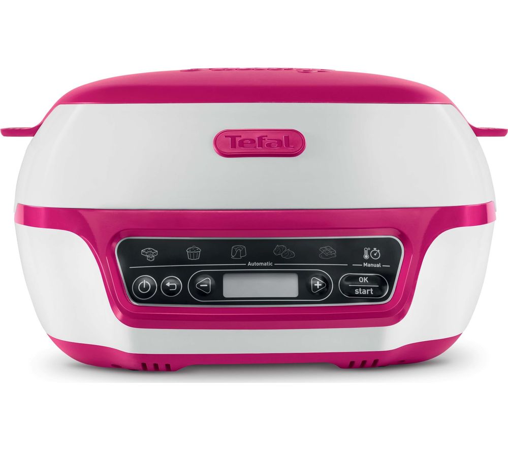 TEFAL Cake Factory KD801840 Precision Mini Oven - White & Pink, White