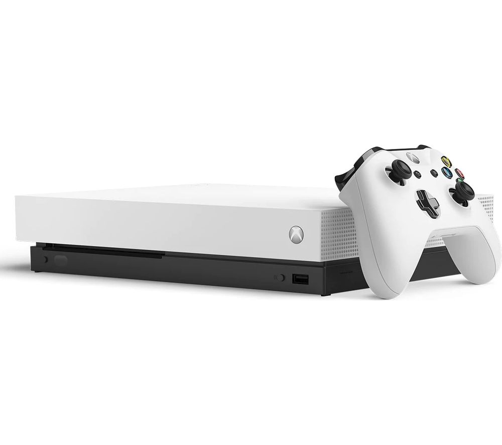 MICROSOFT Xbox One X - White, White