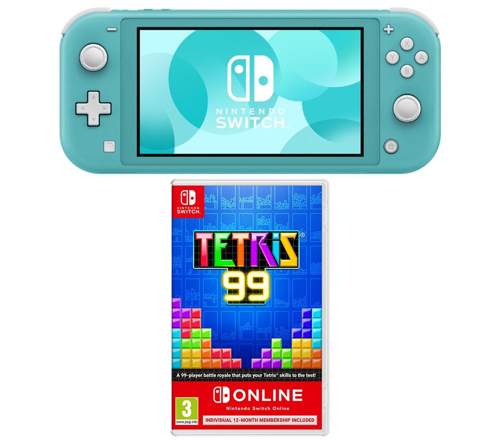 NINTENDO Switch Lite & Tetris 99 Bundle - Turquoise, Turquoise