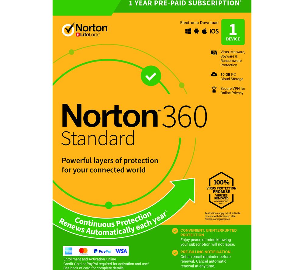 SYMANTEC 360 Standard - 1 year for 1 device (download)
