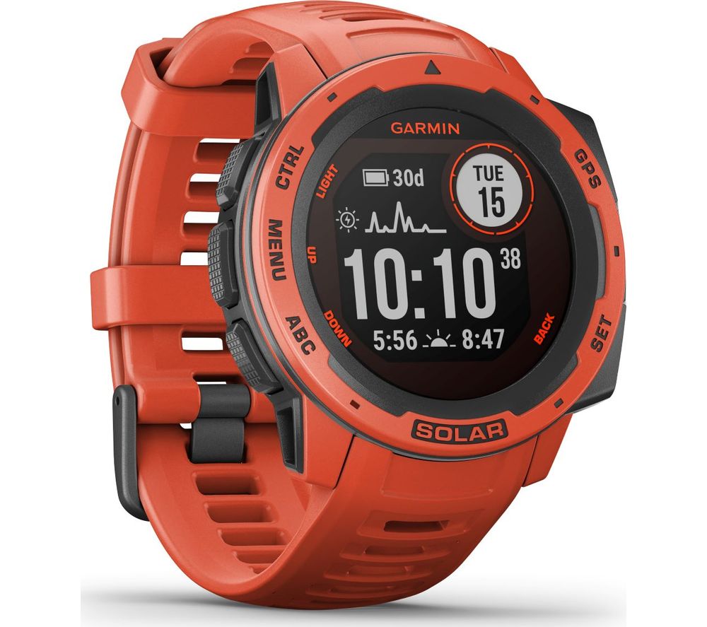 GARMIN Instinct Solar - Red, 45 mm, Red