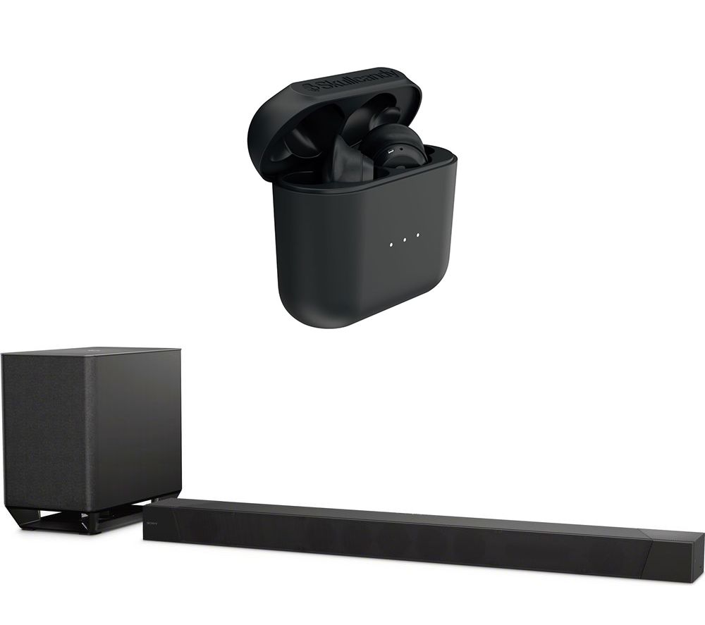 SKULLCANDY Indy Wireless Bluetooth Earphones & Sony HT-ST5000 7.1.2 Wireless Sound Bar Bundle