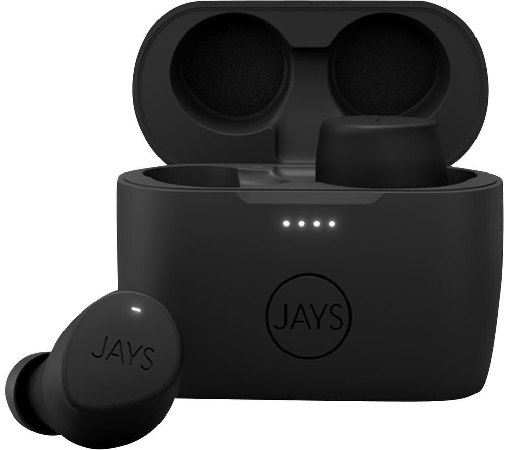 JAYS m-Five Wireless Bluetooth Earphones - Black, Black
