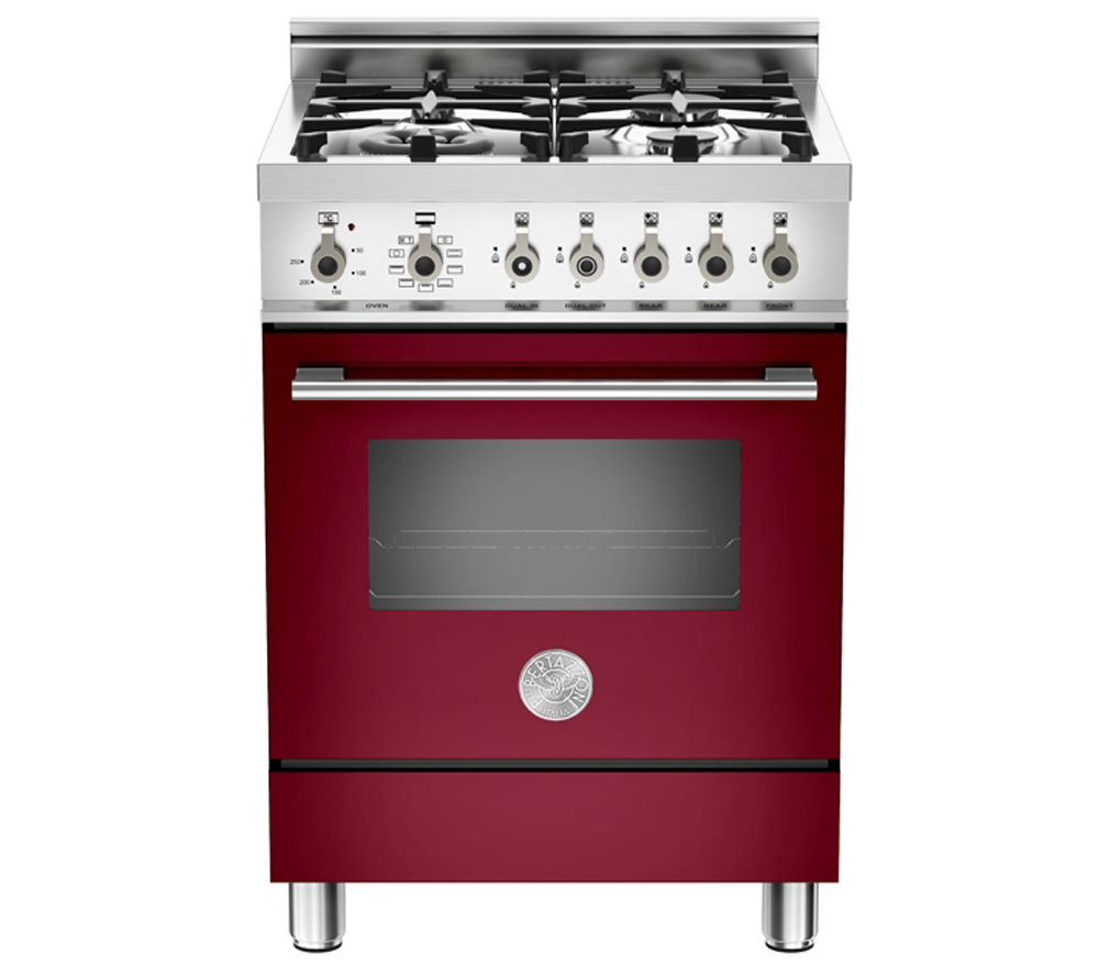 BERTAZZONI Professional 60 X604MFEVI Dual Fuel Cooker - Burgundy