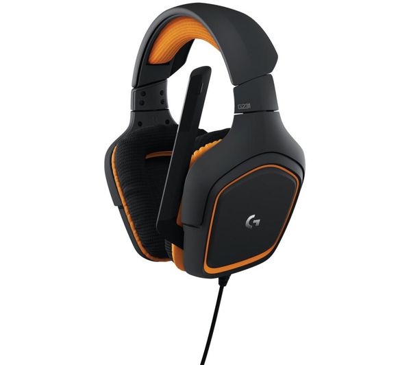 LOGITECH G231 Prodigy 2.1 Gaming Headset - Black & Orange, Black