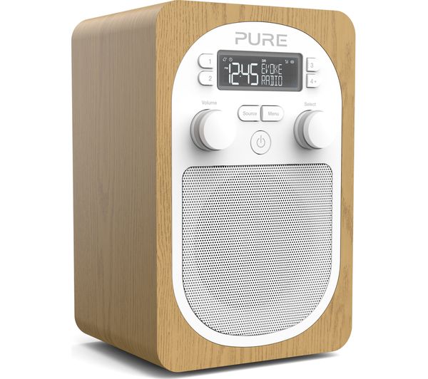 PURE Evoke H2 Portable DAB/FM Clock Radio - Oak