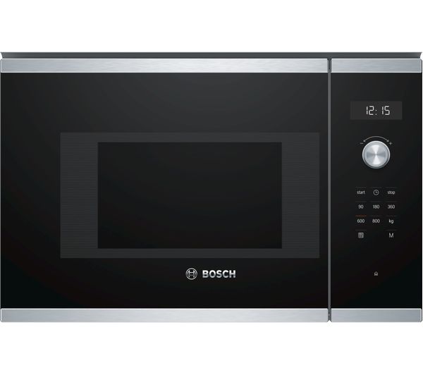BOSCH Serie 6 BFL524MS0B Built-in Solo Microwave - Stainless Steel, Stainless Steel