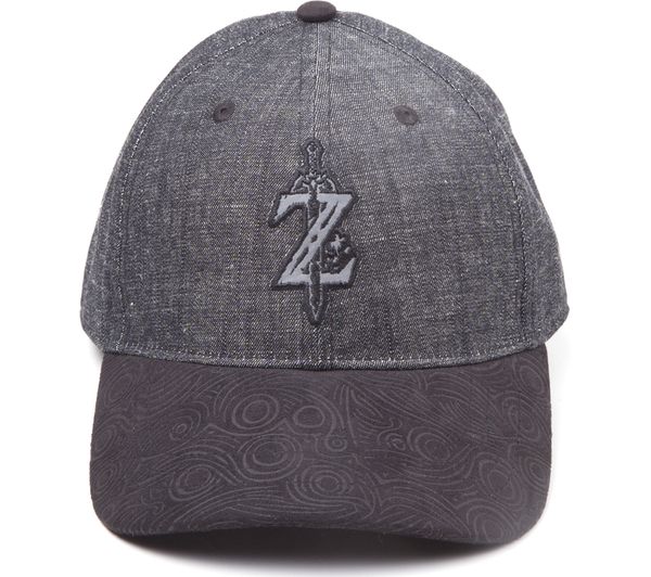 NINTENDO Zelda Breath of the Wild Z Logo Curved Bill Cap - Grey, Grey
