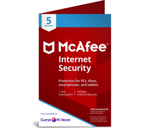 MCAFEE Internet Security - 1 year for 5 devices