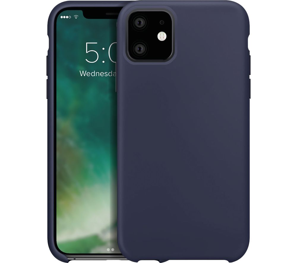 XQISIT iPhone 11 Pro Silicone Case - Midnight Blue, Blue