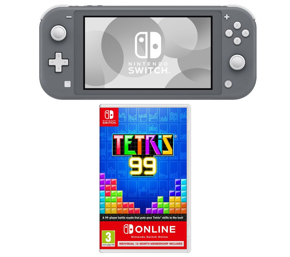 NINTENDO Switch Lite & Tetris 99 - Grey, Grey