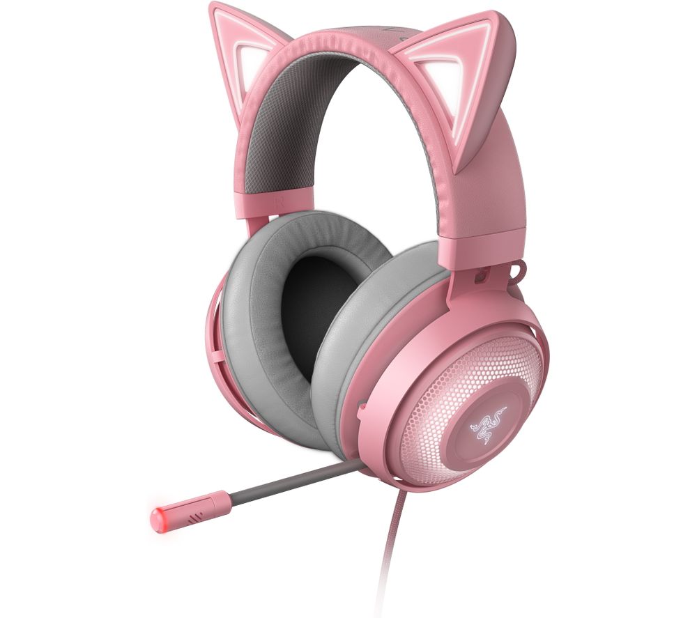 RAZER Kraken Kitty Edition 7.1 Gaming Headset - Pink, Pink