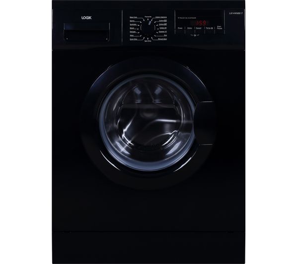 Logik L814WMB17 8 kg 1400 Spin Washing Machine - Black, Black