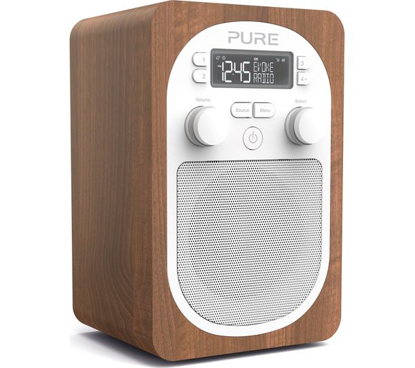 PURE Evoke H2 Portable DAB/FM Clock Radio - Walnut