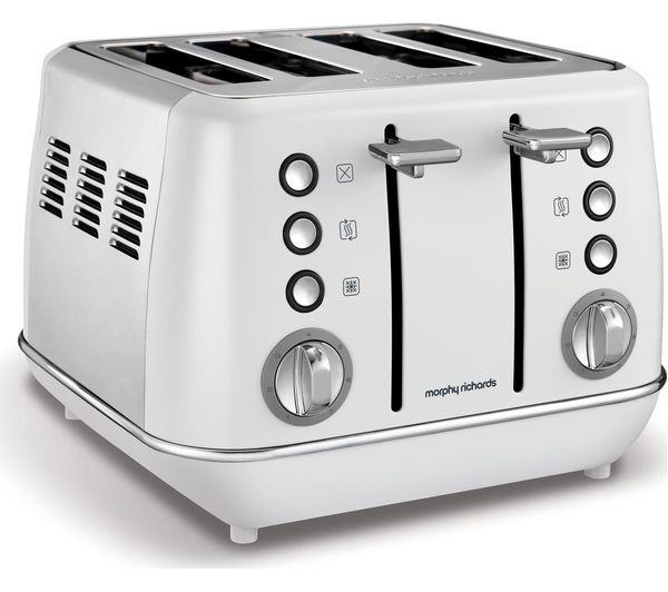 MORPHY RICHARDS Evoke One 4-Slice Toaster - White, White