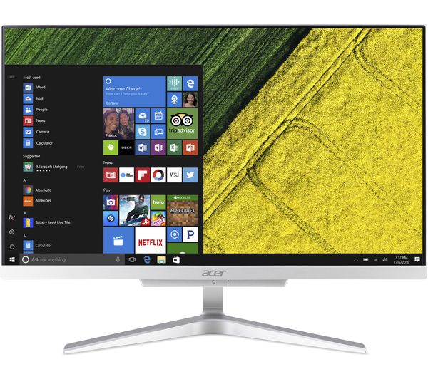 ACER C22-865 21.5" All-in-One - Intelu0026regCore i3, 1 TB HDD, Silver, Silver