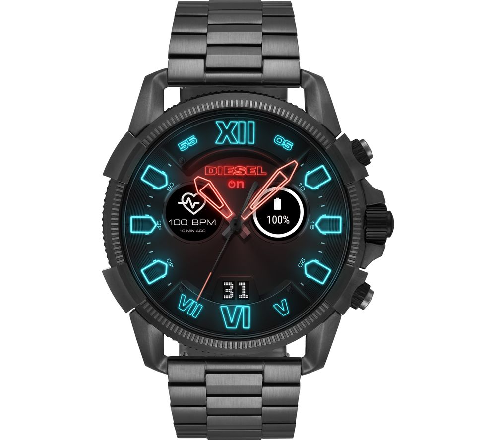 Diesel Full Guard 2.5 DZT2011 Smartwatch - Gunmetal Grey, Stainless Steel Strap, Stainless Steel