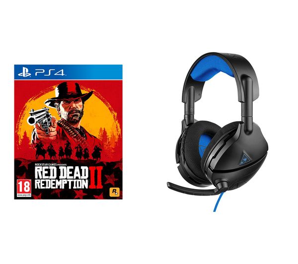 PS4 Red Dead Redemption 2 & Stealth 300 Gaming Headset Bundle, Red